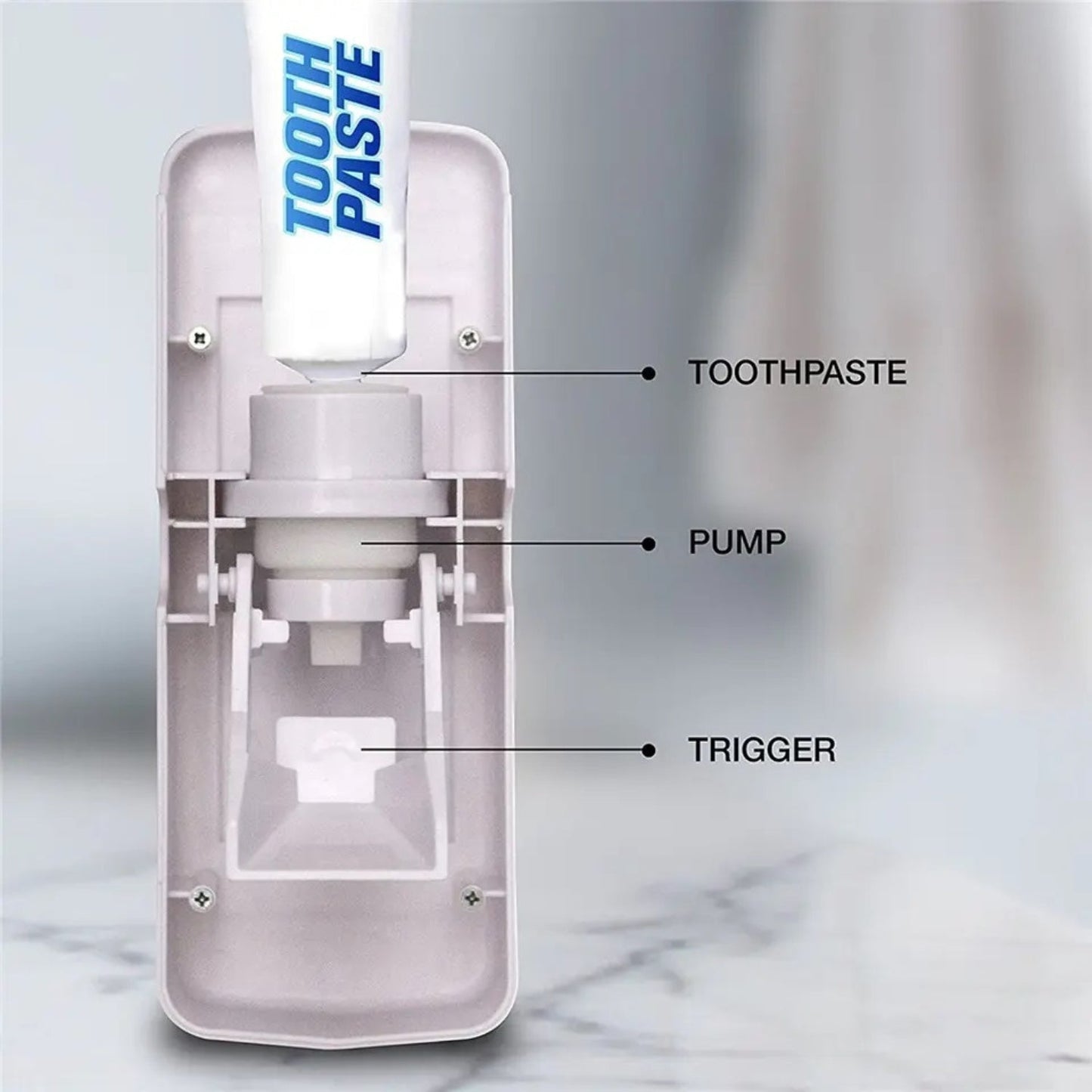 Toothpaste Dispenser and Toothbrush Holder Set