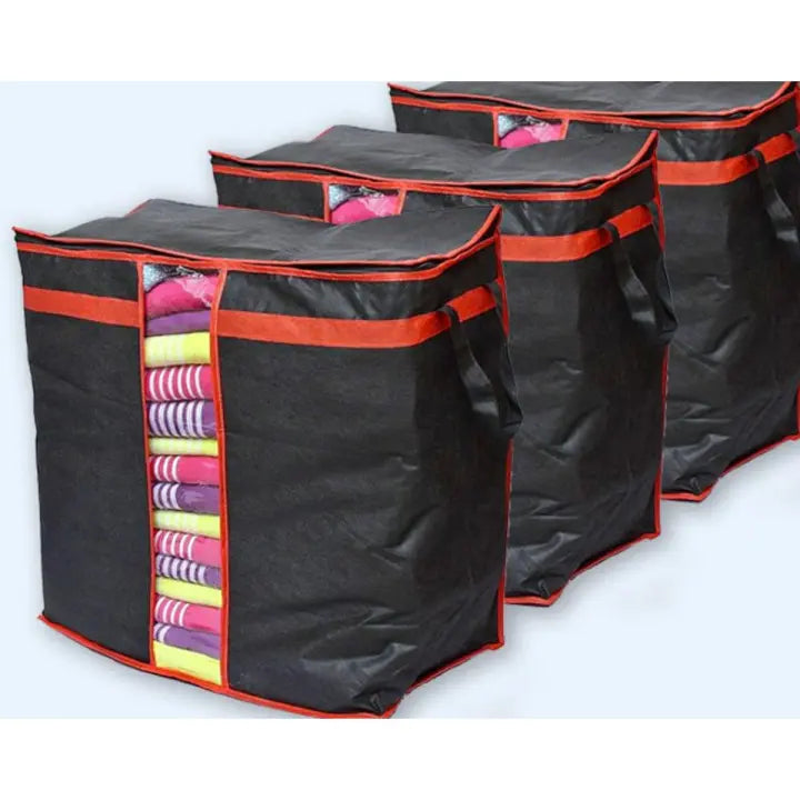 Pack of 3 Thickened Non-woven Multi-functional Storage Bags