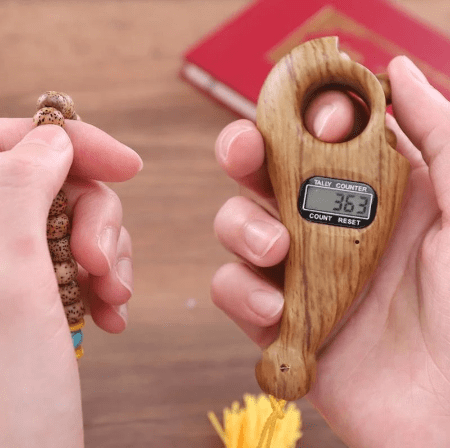 Rotating Prayer Beads with Digital Counter