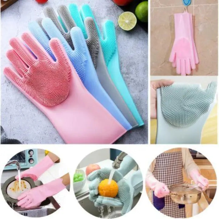 TC Reusable Silicone Magic Washing Gloves