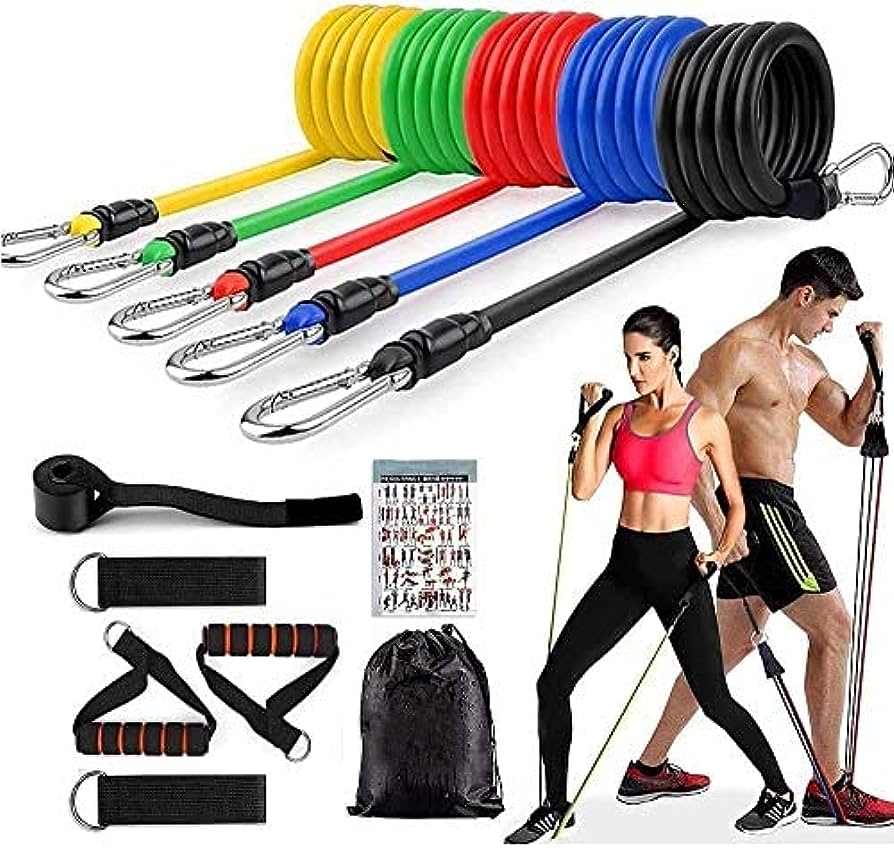 11(PCS) Power Exercise Resistance Band Set