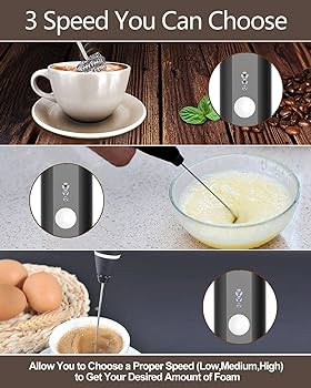 Adjustable Electric Milk Frother Coffee and Egg Beater