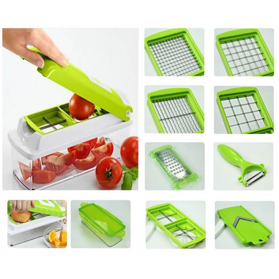 12 Pieces Nicer Dicer Plus Fruit & Vegetable Slicer