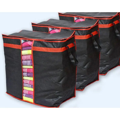 Pack of 3 Thickened Non-woven Multi-functional Storage Bags
