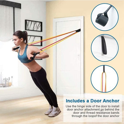11(PCS) Power Exercise Resistance Band Set