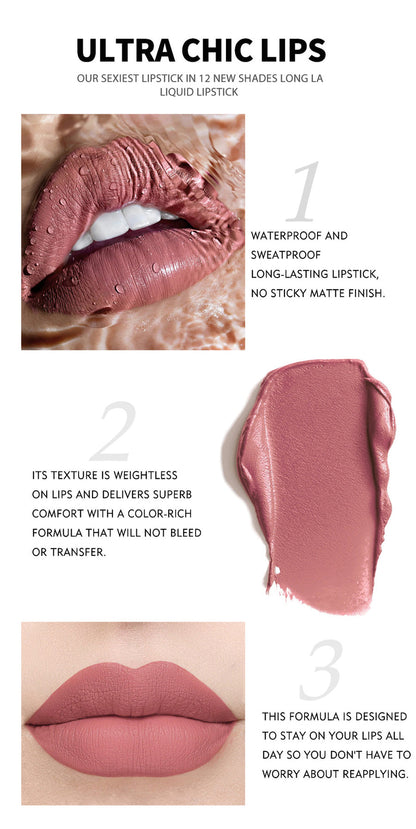 12-Piece Matte Liquid Lipstick