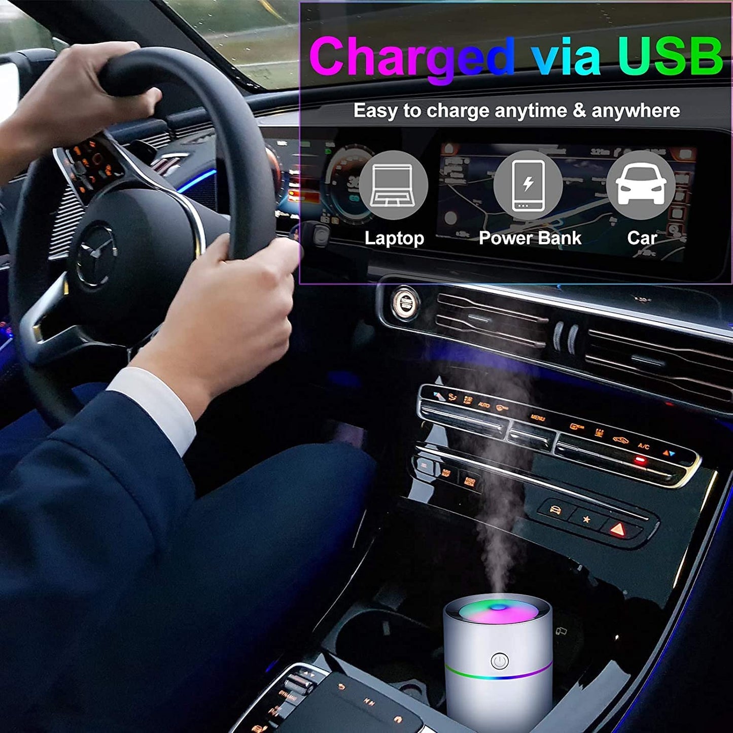 Colorful Night Light USB Powered Humidifiers