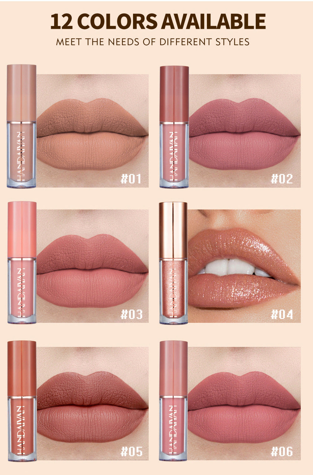 12-Piece Matte Liquid Lipstick