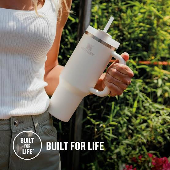 Stainless Steel 1200.ML. Tumbler with Straw and Handle